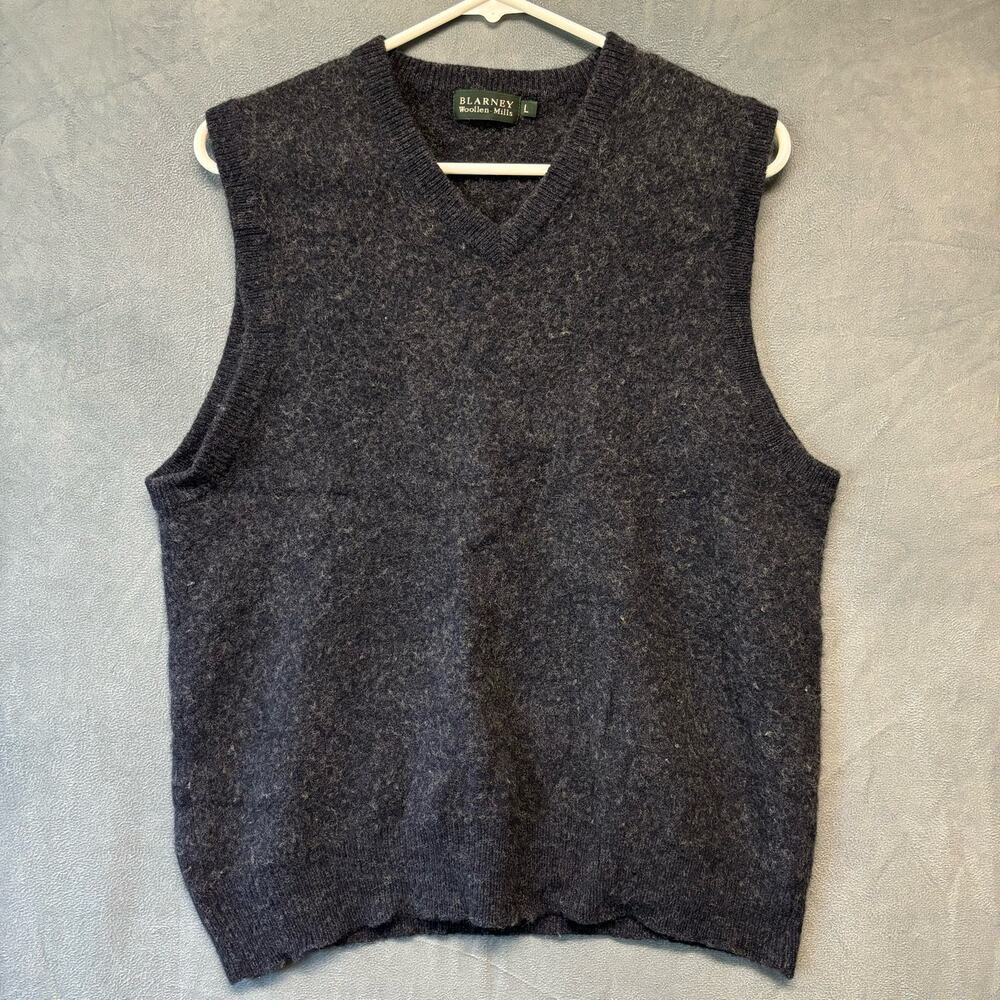 Blarney Woolen Mills Sweater Vest Mens Large Lambs Wool Vintage Grandpacore Phil